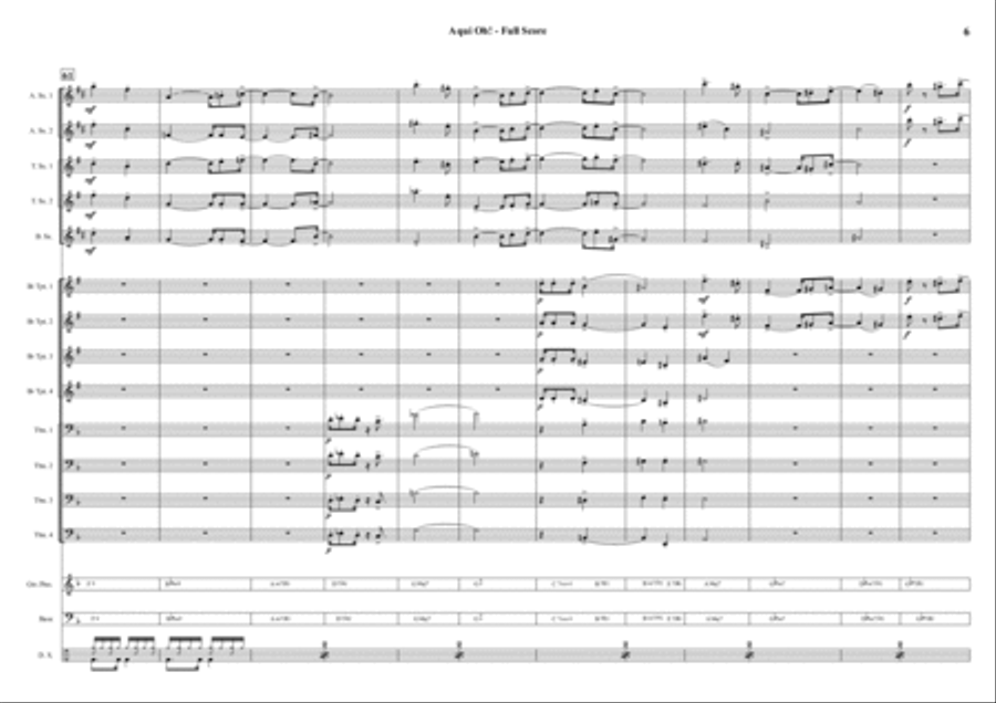 Aqui, Oh! Jazz Ensemble scores gallery preview page 6