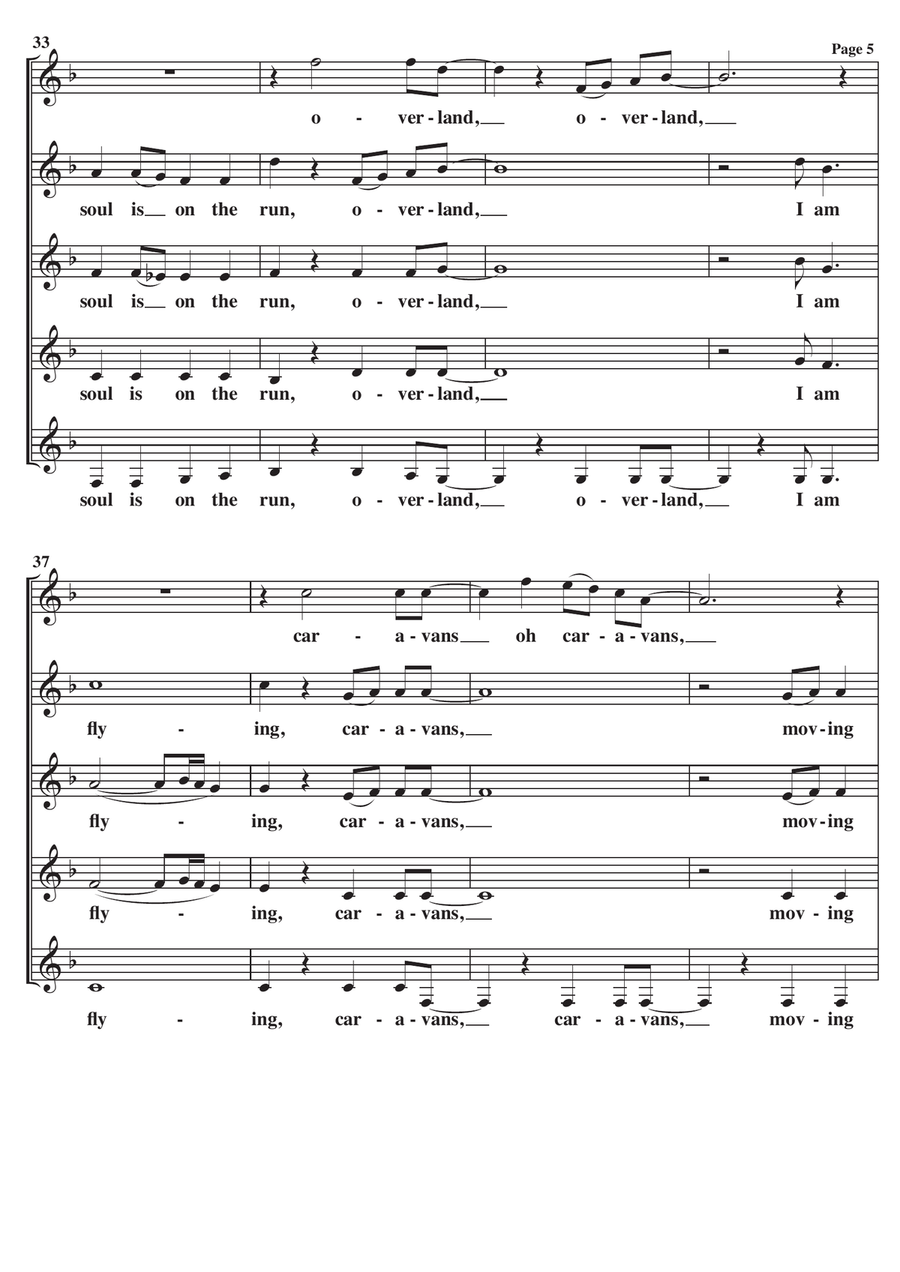 Caravans Theme SSAA scores gallery preview page 5