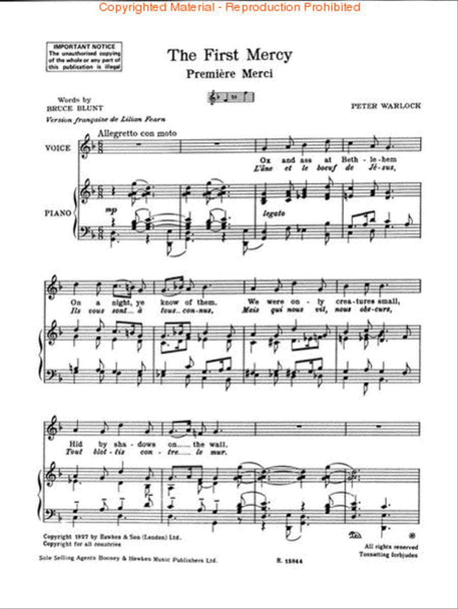 The First Mercy High Voice scores gallery preview page 2