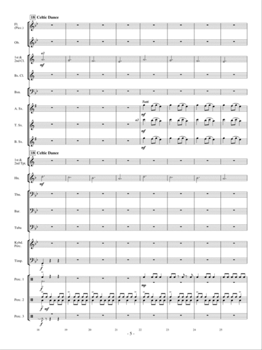 Celtic Bell Carol Concert Band scores gallery preview page 4