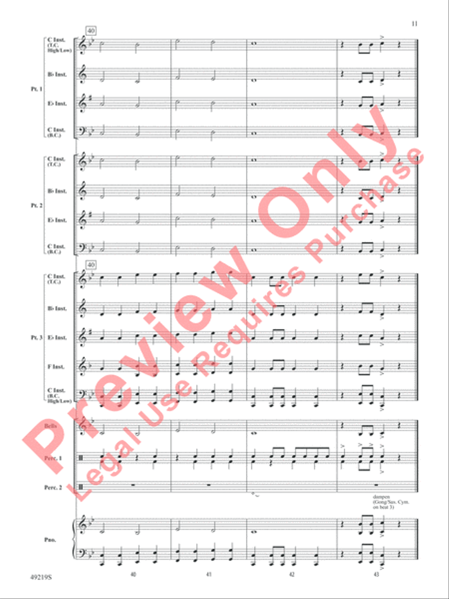 Dragon Dance Concert Band scores gallery preview page 12