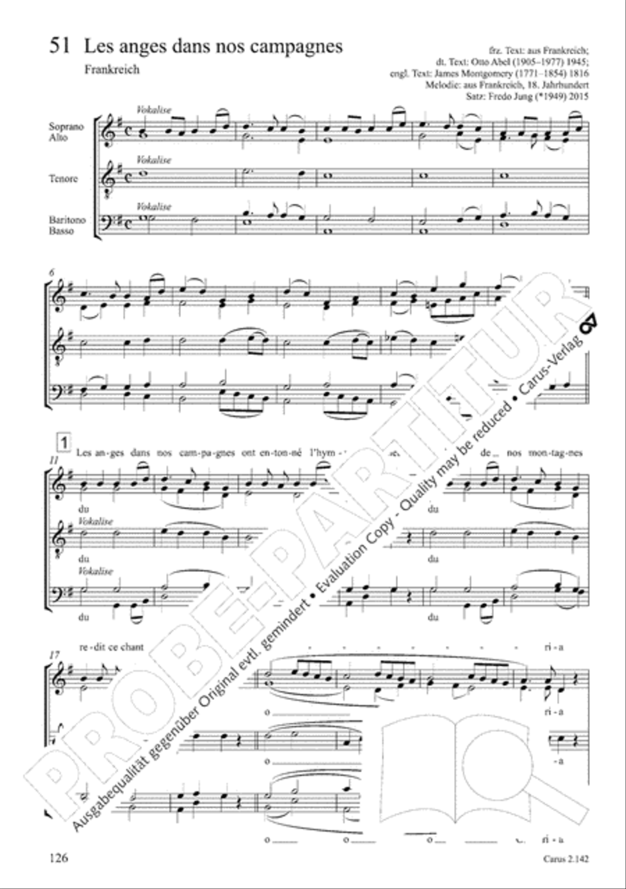 Christmas Carols of the World. Choral collection 4-Part scores gallery preview page 107