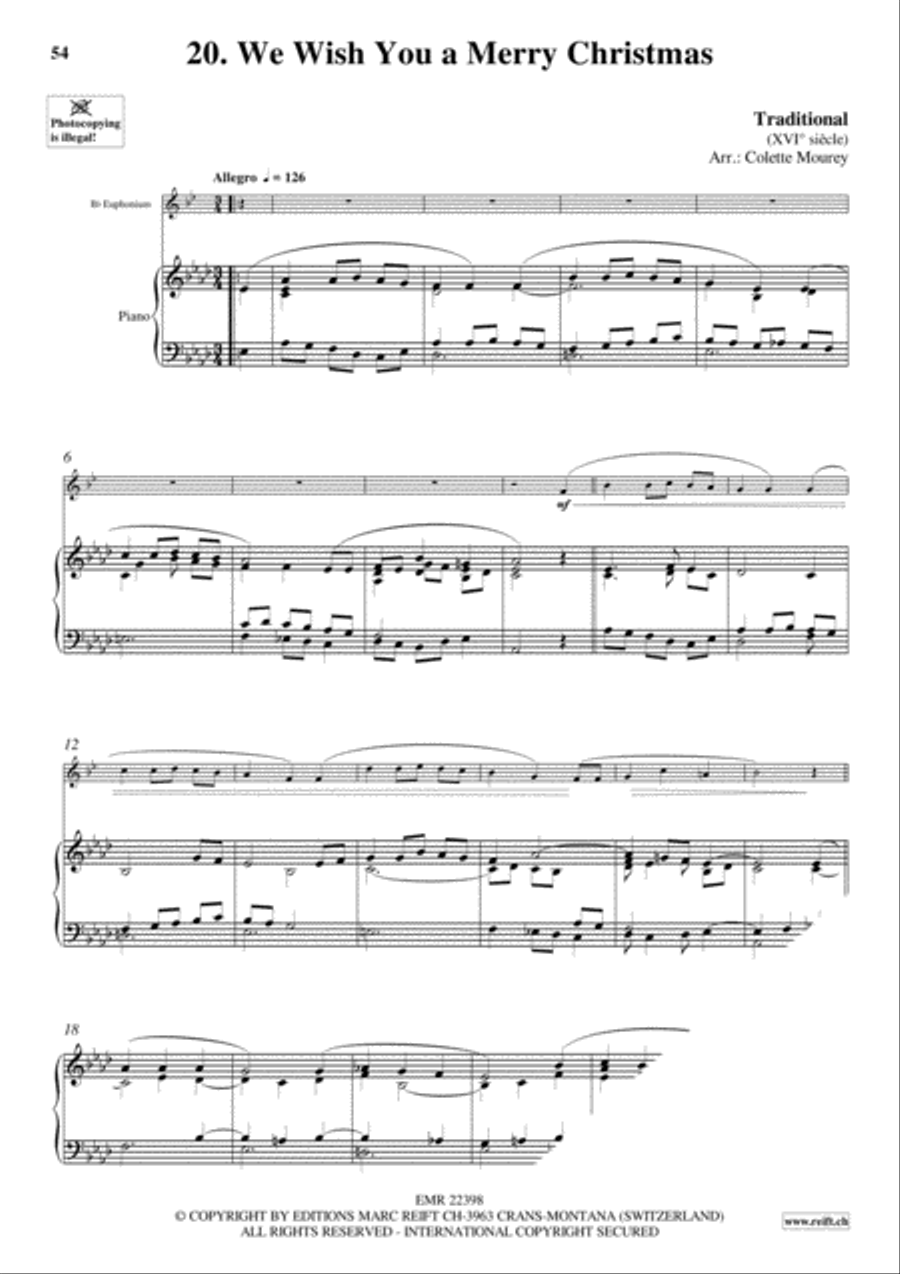 20 Greatest Christmas Hits Euphonium scores gallery preview page 22