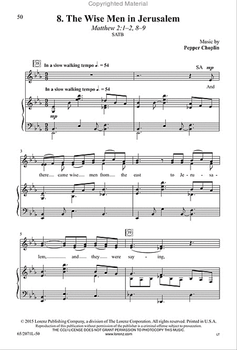 One Silent Night - SATB Score with Performance CD 4-Part scores gallery preview page 18