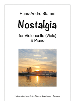 Book cover for Nostalgia for Cello (or Viola) and Piano