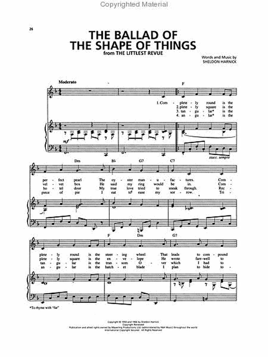 The Sheldon Harnick Songbook