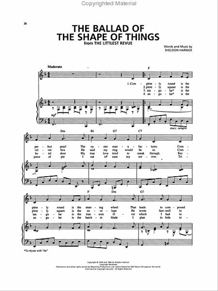 The Sheldon Harnick Songbook Piano, Vocal, Guitar scores gallery preview page 3