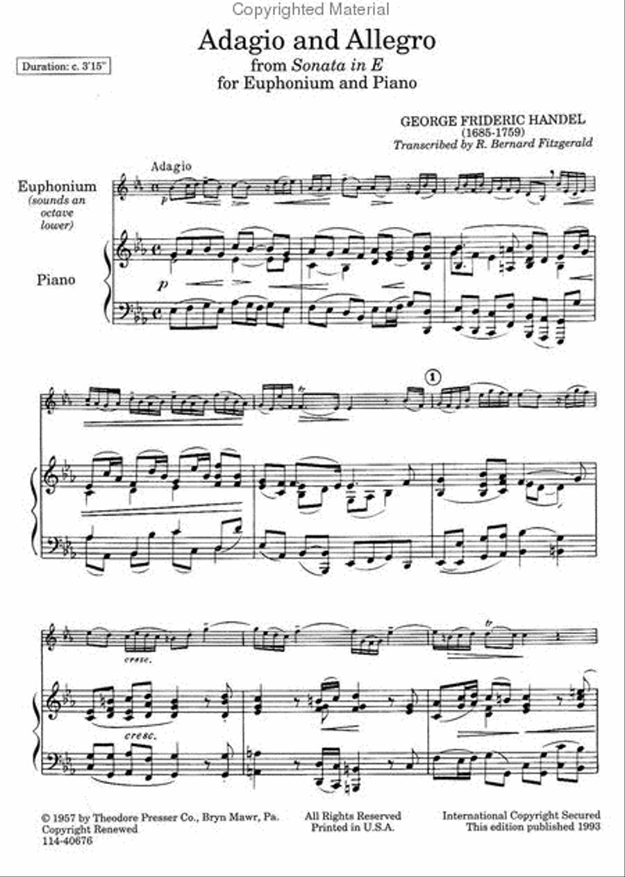 Adagio And Allegro Adagio And Allegro Chamber Music scores gallery preview page 2