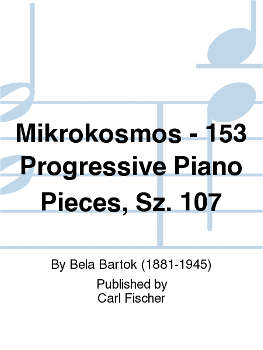 Mikrokosmos - 153 Progressive Piano Pieces, Sz. 107 Piano Method scores gallery preview page 1