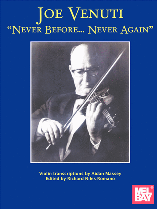 Book cover for Joe Venuti - Never Before...Never Again