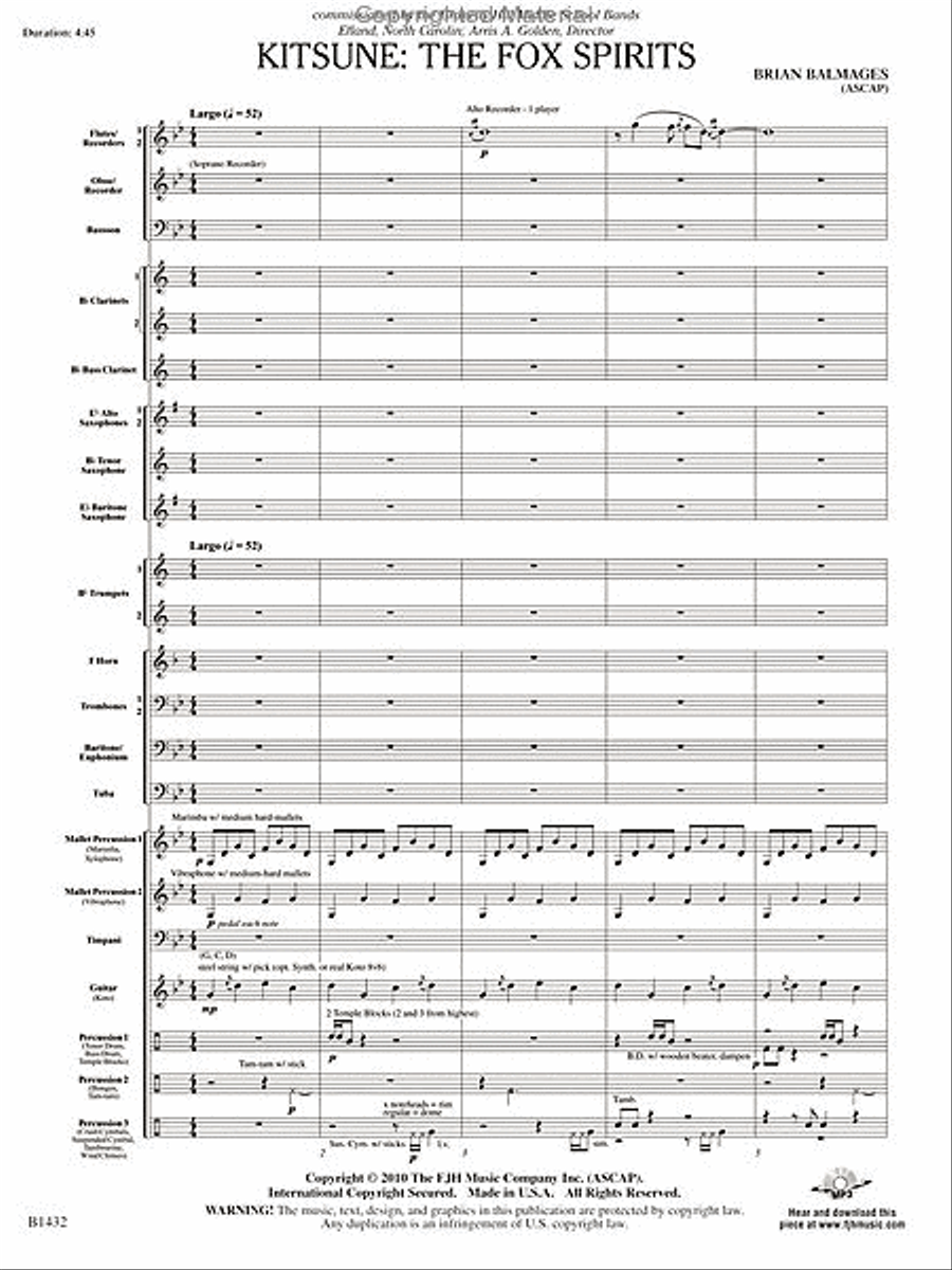 Kitsune -- The Fox Spirits Concert Band scores gallery preview page 2
