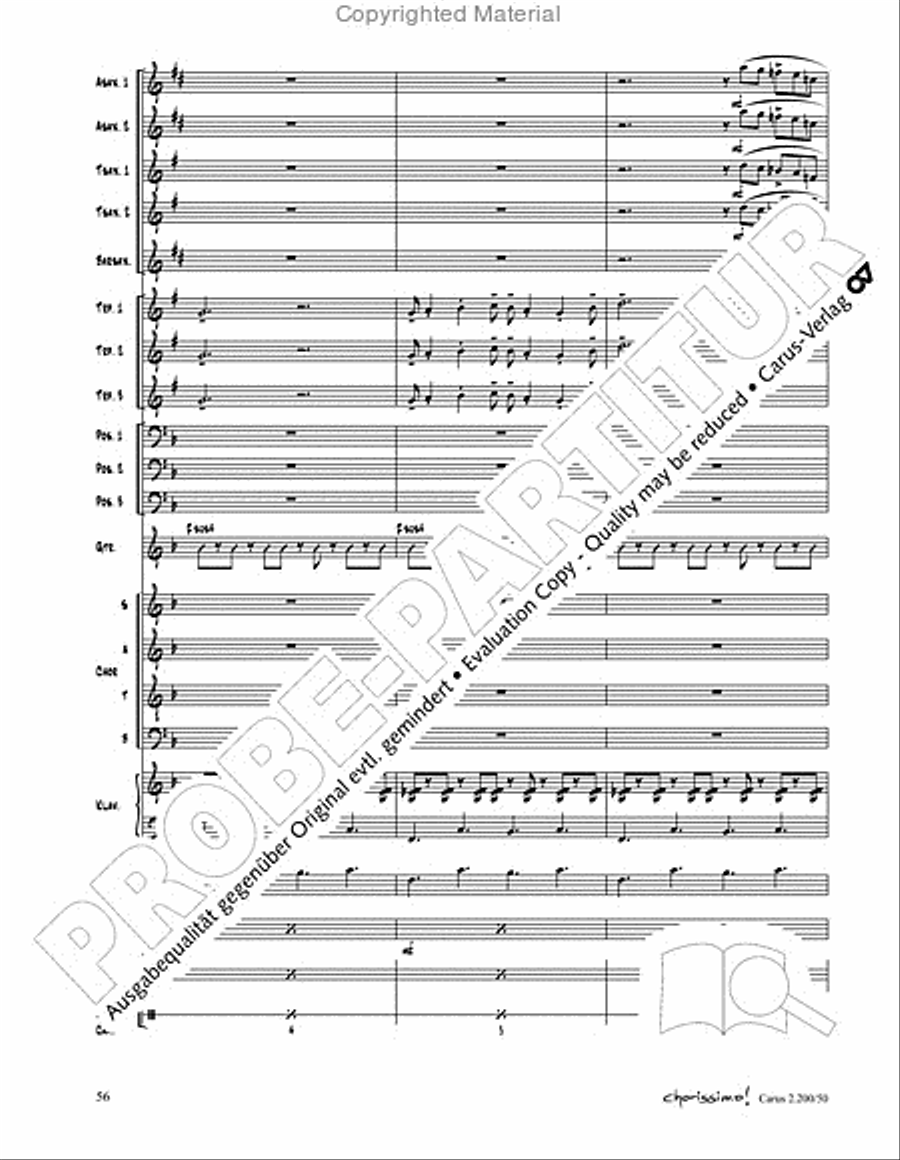 Chorissimo. Instrumentale Begleitarrangements fur Small Bigband, Vol. 3 Big Band scores gallery preview page 54