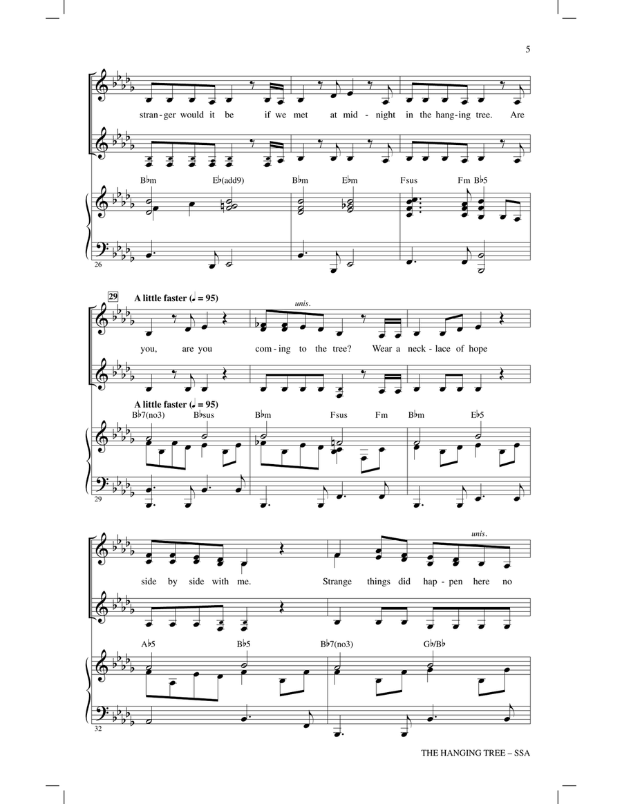 The Hanging Tree (arr. Mark Brymer) SSA scores gallery preview page 4