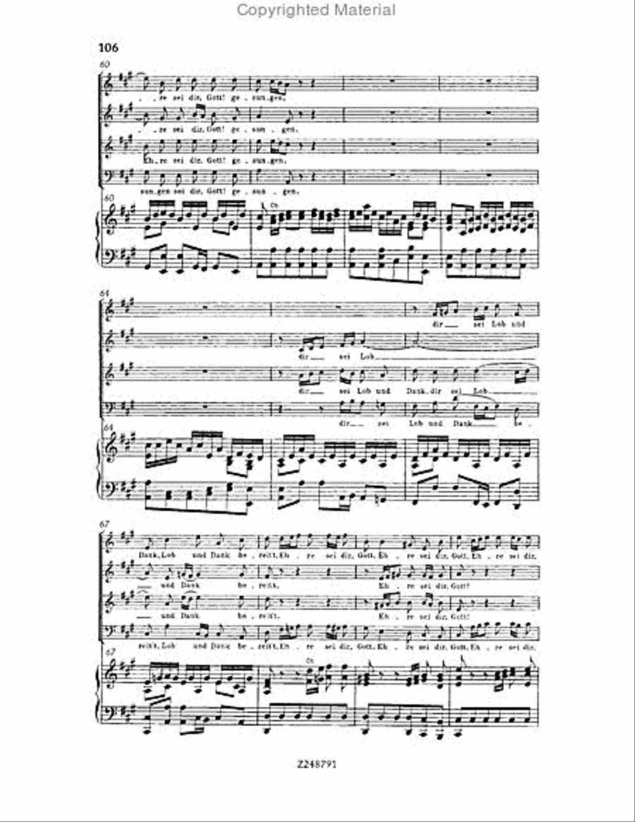Christmas Oratorio, BWV 248 Choir scores gallery preview page 105