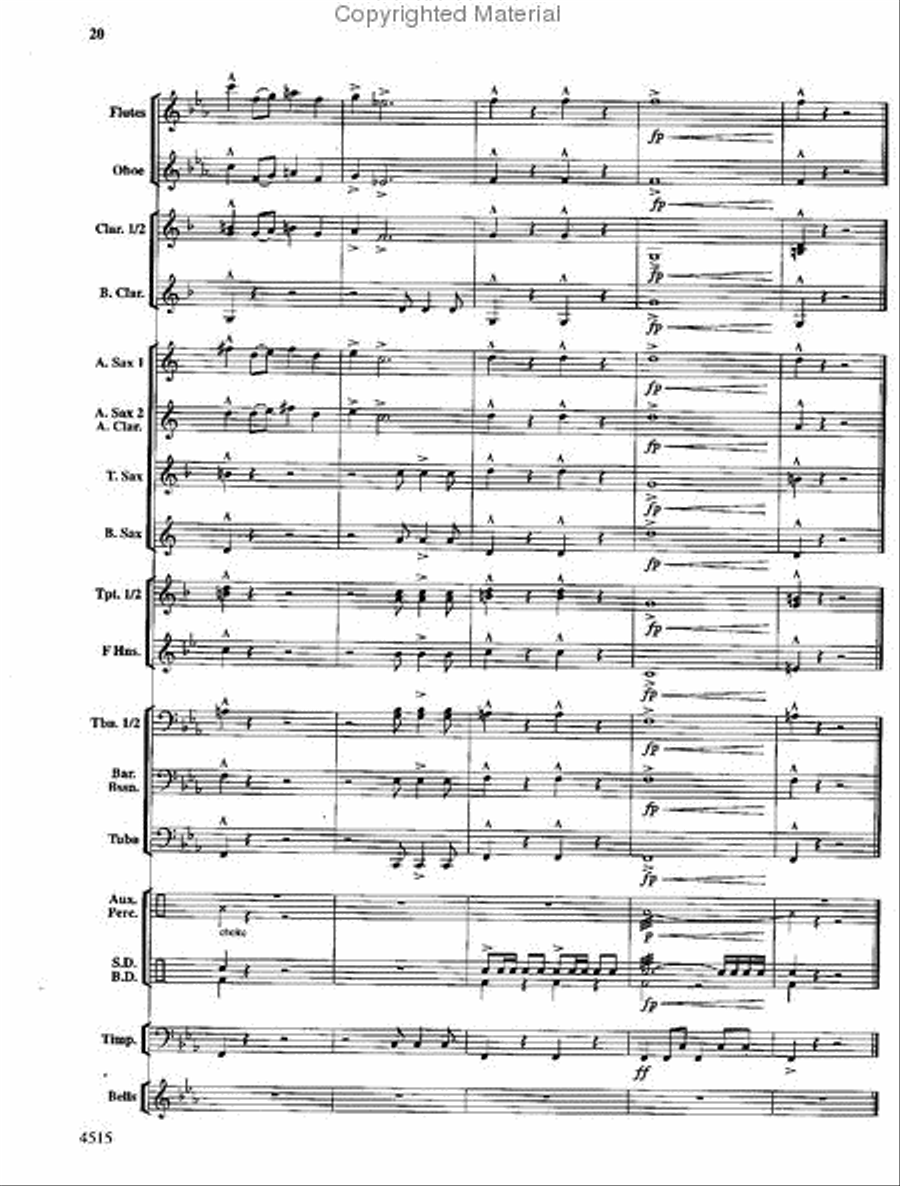 Lincoln Celebration Concert Band scores gallery preview page 21