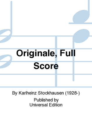 Book cover for Originale, Full Score