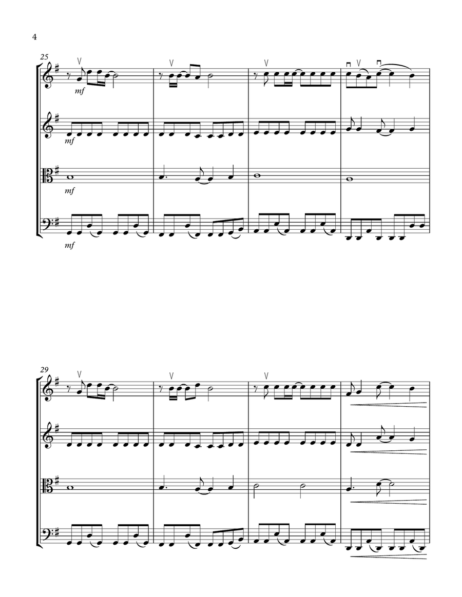 Somewhere Only We Know String Quartet scores gallery preview page 4