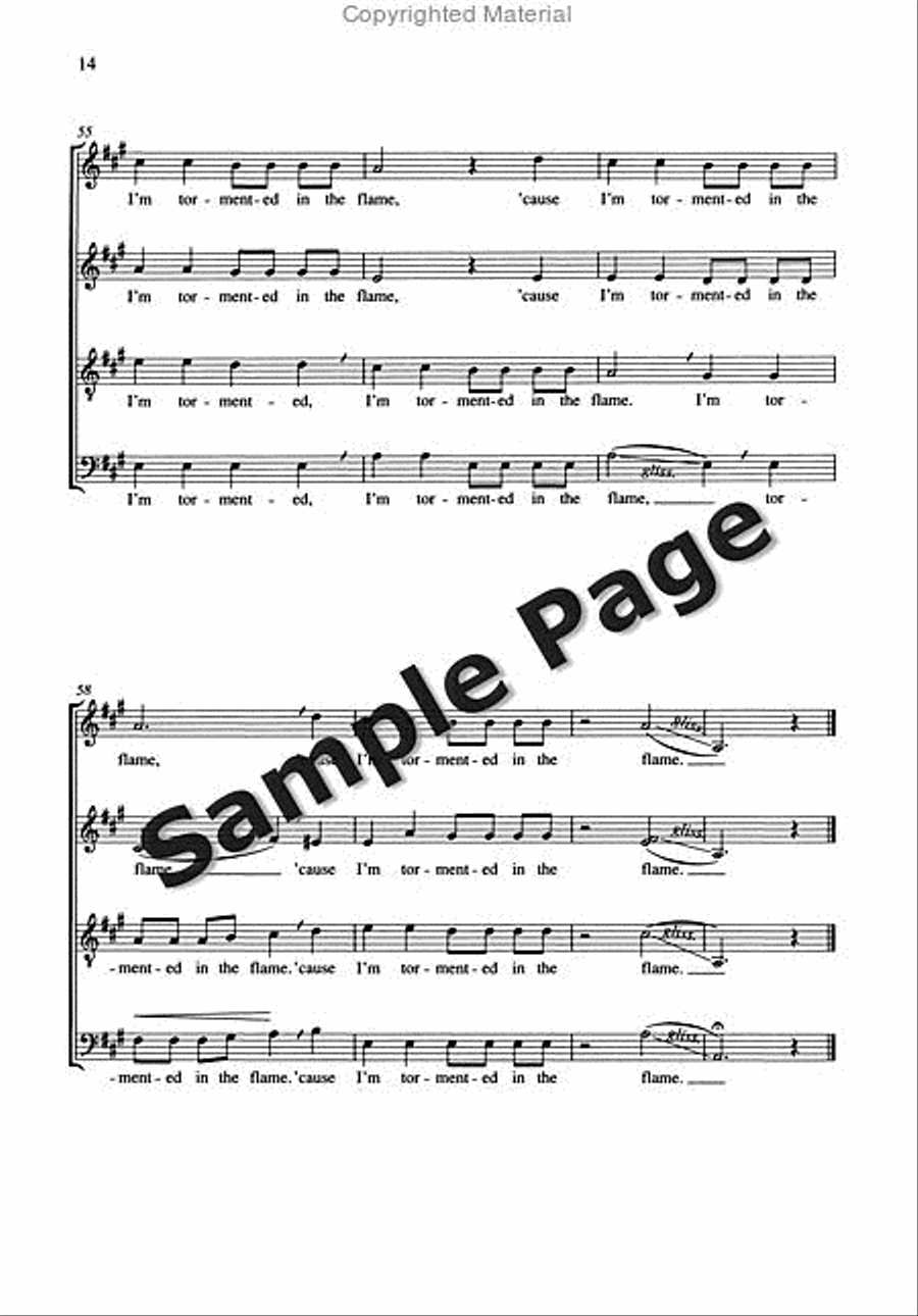 Spirituals And Gospels,4 Ch.sc 4-Part scores gallery preview page 15