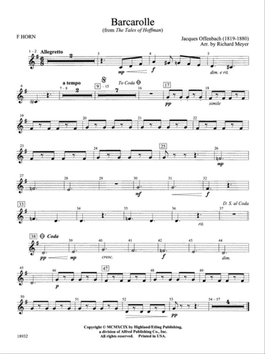 Barcarolle from 