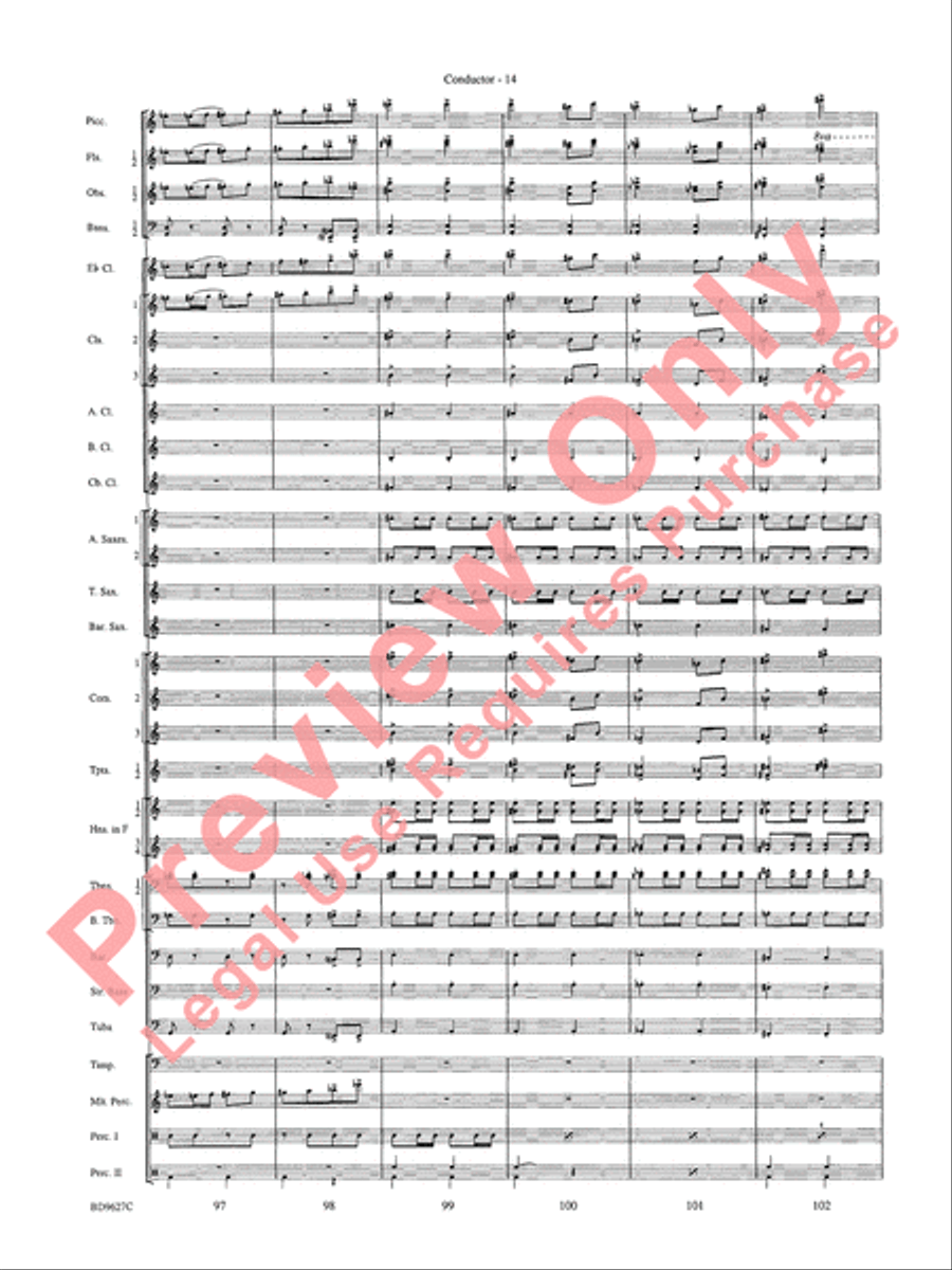 Variations on a Theme of Robert Schumann Concert Band scores gallery preview page 17
