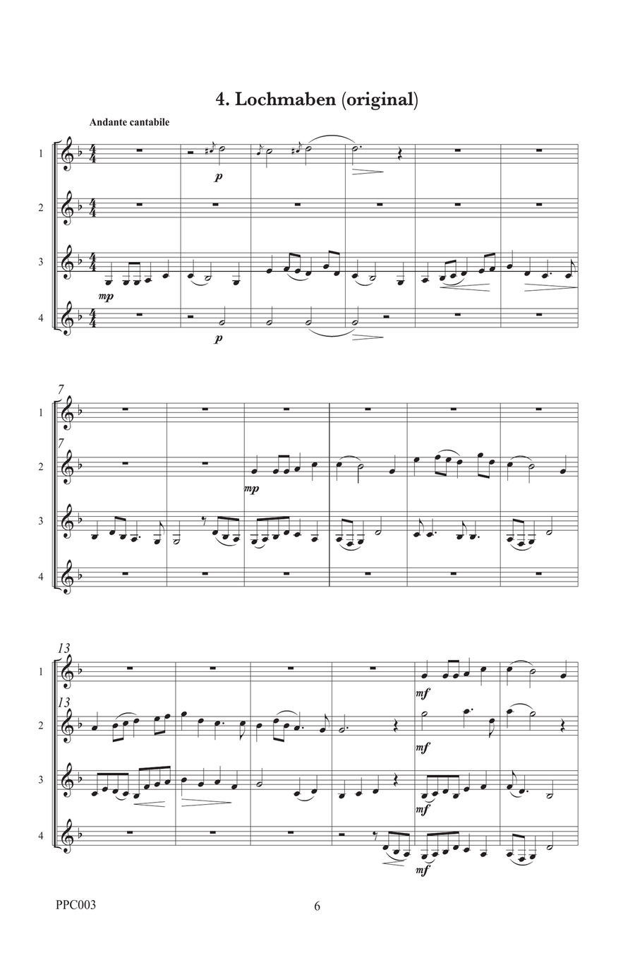 DALE: SONGS OF SCOTLAND DALE: SONGS OF SCOTLAND Clarinet Quartet scores gallery preview page 6