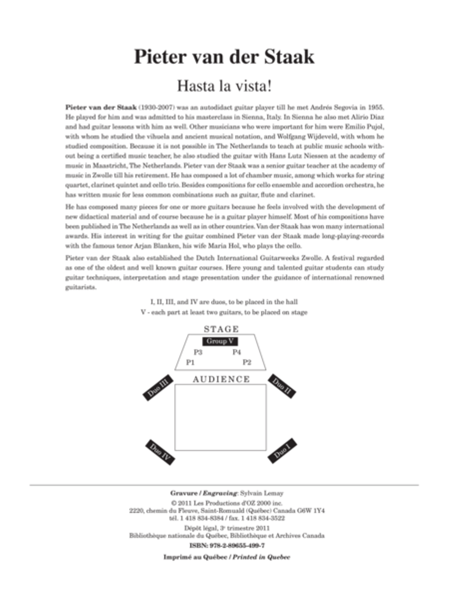 Hasta la Vista! Hasta la Vista! Classical Guitar scores gallery preview page 1