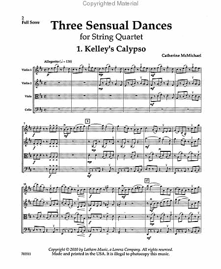 Three Sensual Dances for String Quartet image number null