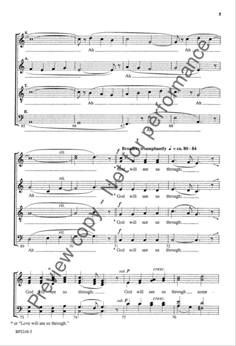 We Shall Overcome (SATB) 4-Part scores gallery preview page 6