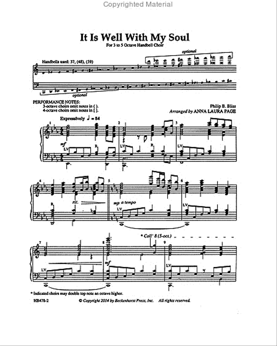 It Is Well with My Soul - Page 5-Octaves scores gallery preview page 2