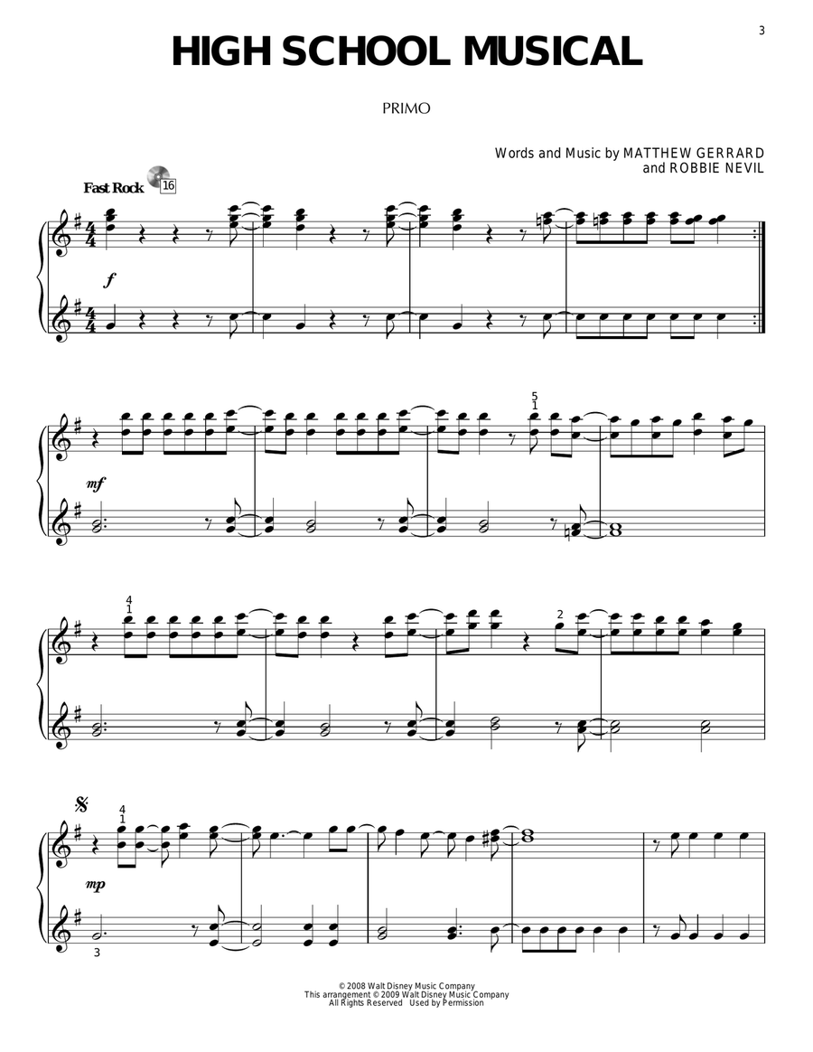 High School Musical Piano Duet scores gallery preview page 2
