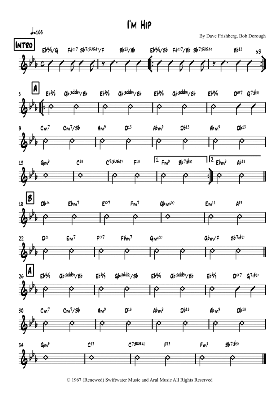 I'm Hip Piano scores gallery preview page 1