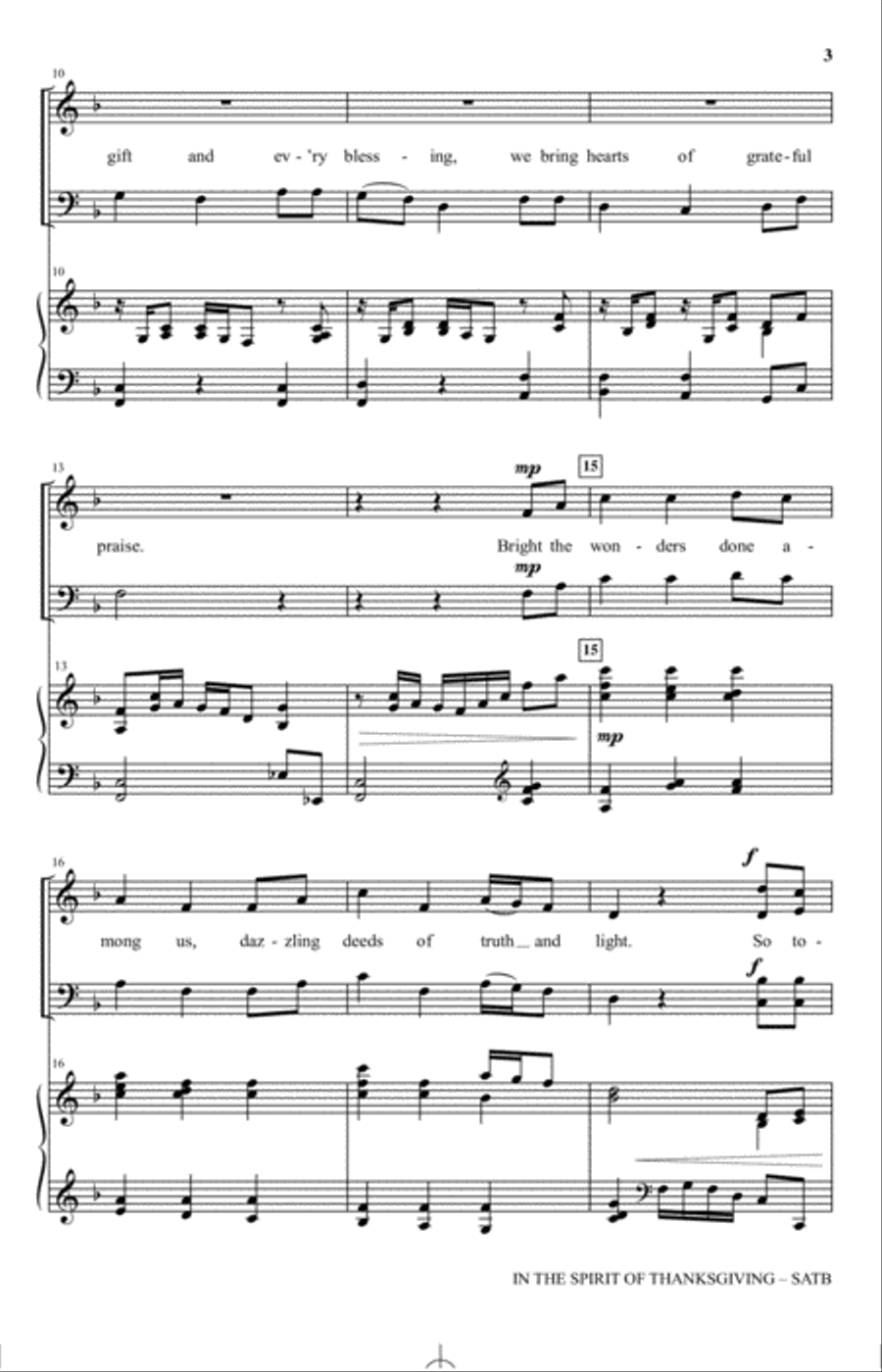 In The Spirit Of Thanksgiving 4-Part scores gallery preview page 2