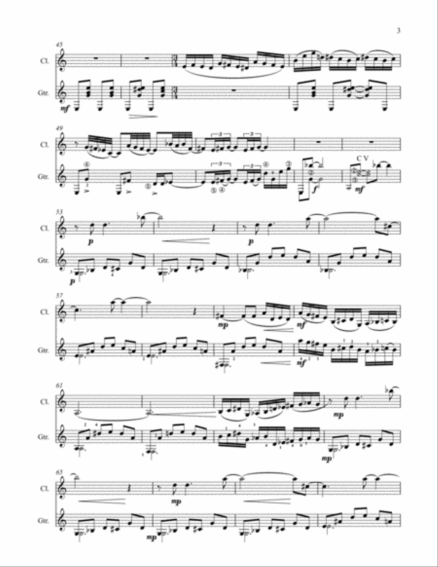The Aristocrats, Classical Guitar, Clarinet/sax/Violin Small Ensemble scores gallery preview page 6