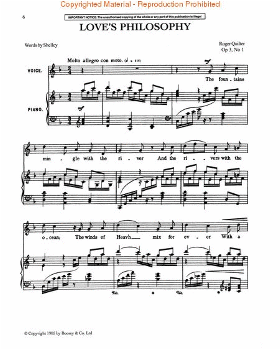 Roger Quilter – 18 Songs for Voice and Piano High Voice scores gallery preview page 2