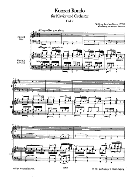Concert Rondo in D major K. 382