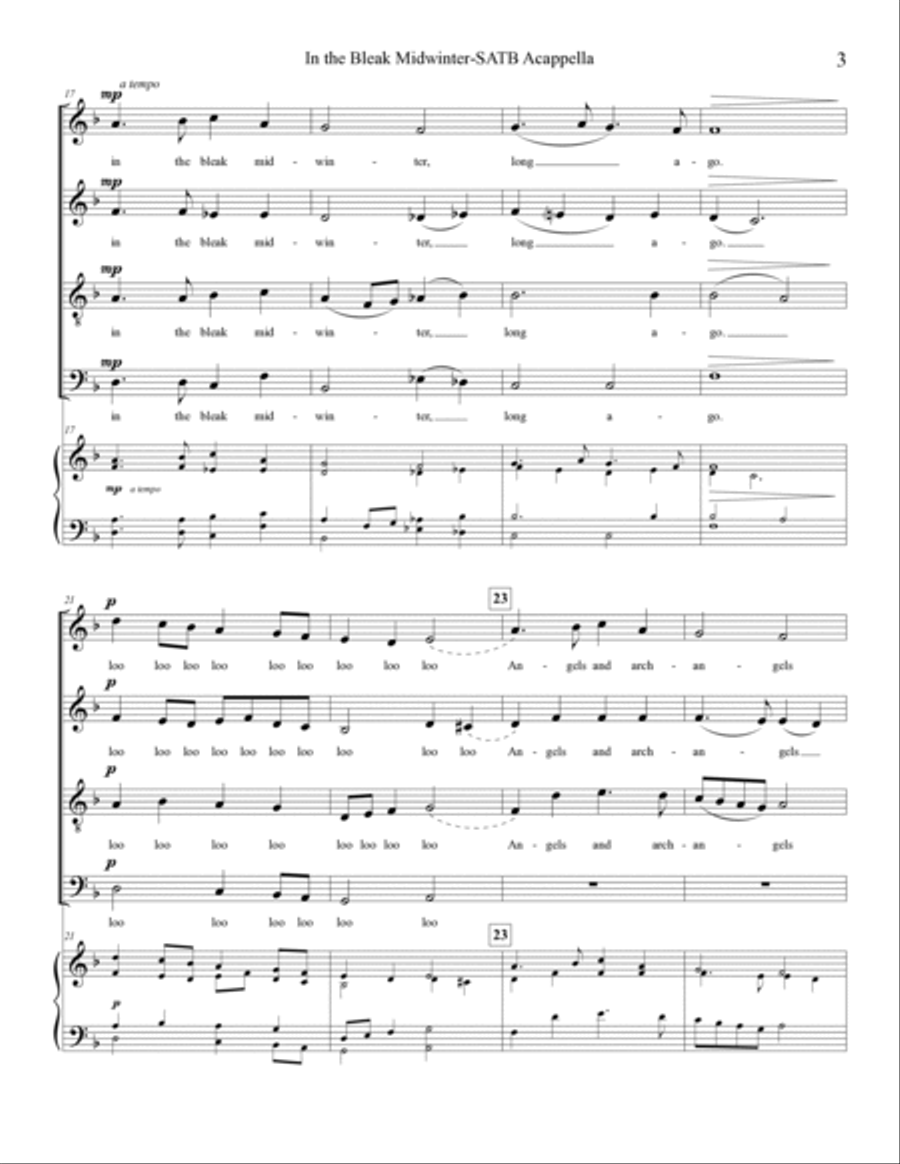 In The Bleak Midwinter In The Bleak Midwinter 4-Part scores gallery preview page 3