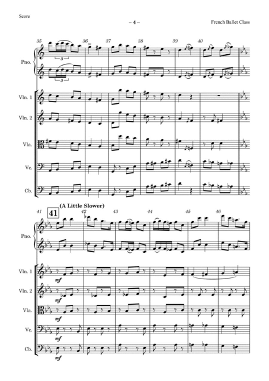 French Ballet Class Cello scores gallery preview page 4