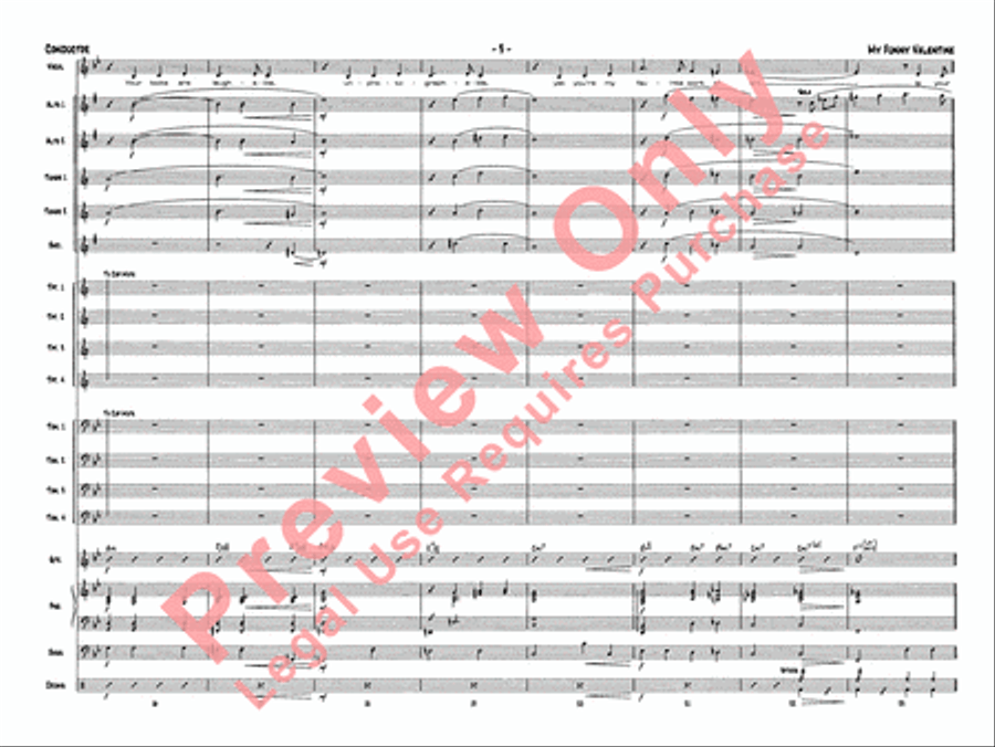 My Funny Valentine Jazz Ensemble scores gallery preview page 18