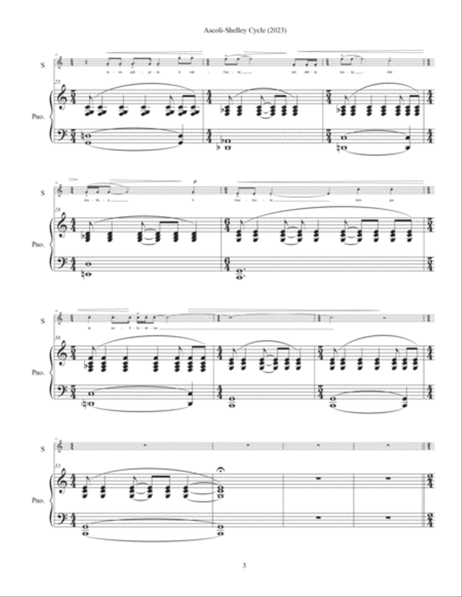 Ascoli-Shelley Cycle Chamber Music scores gallery preview page 3