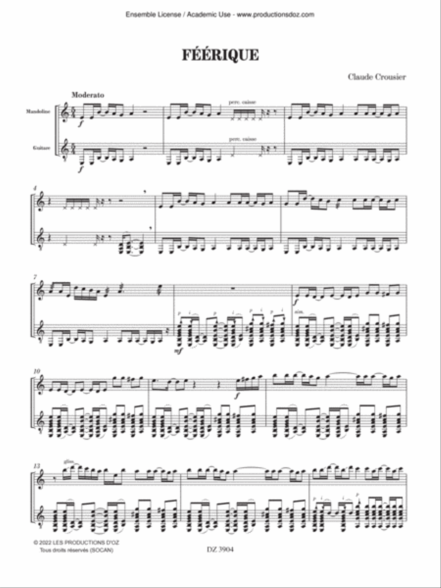 Féérique Féérique Classical Guitar scores gallery preview page 3