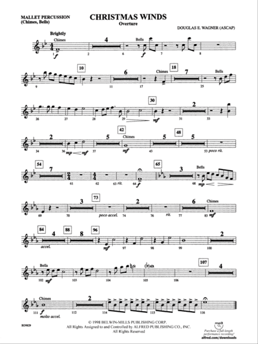 Christmas Winds (Overture): Mallets Concert Band scores gallery preview page 1