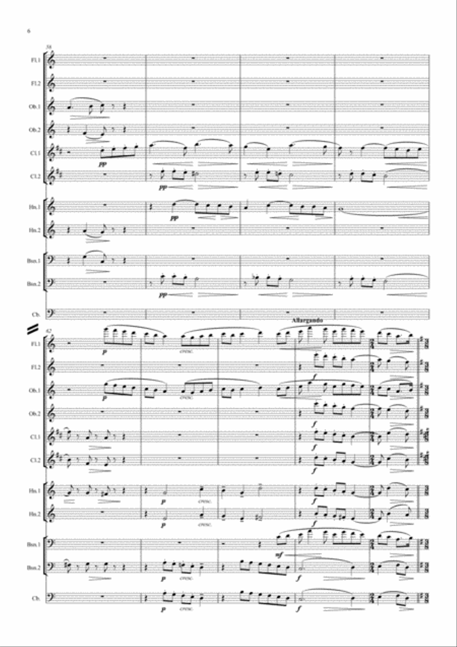 Butterworth: English Idyll No.1 - symphonic wind Woodwind Quintet scores gallery preview page 6