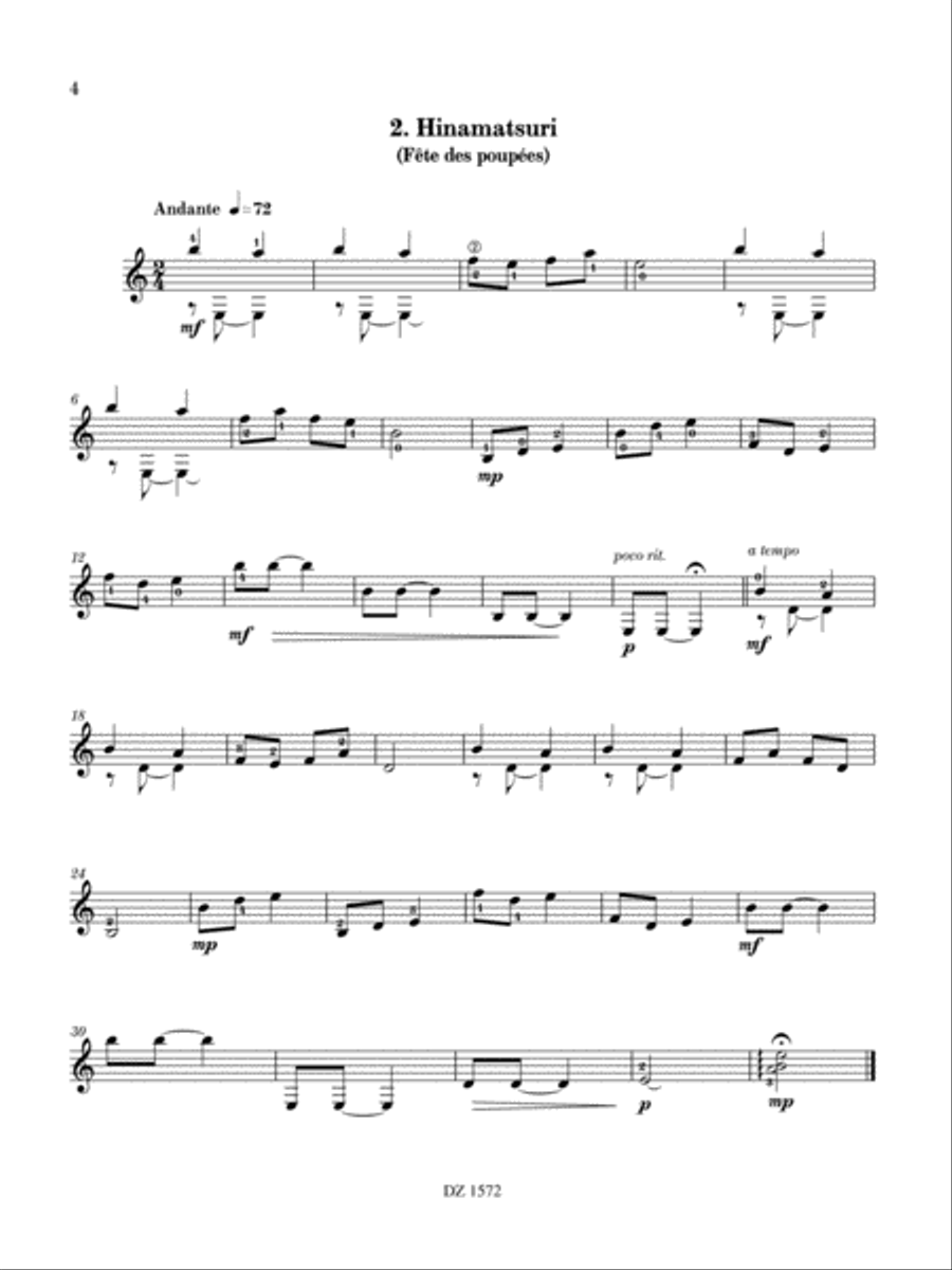 Fêtes du Japon Classical Guitar scores gallery preview page 4