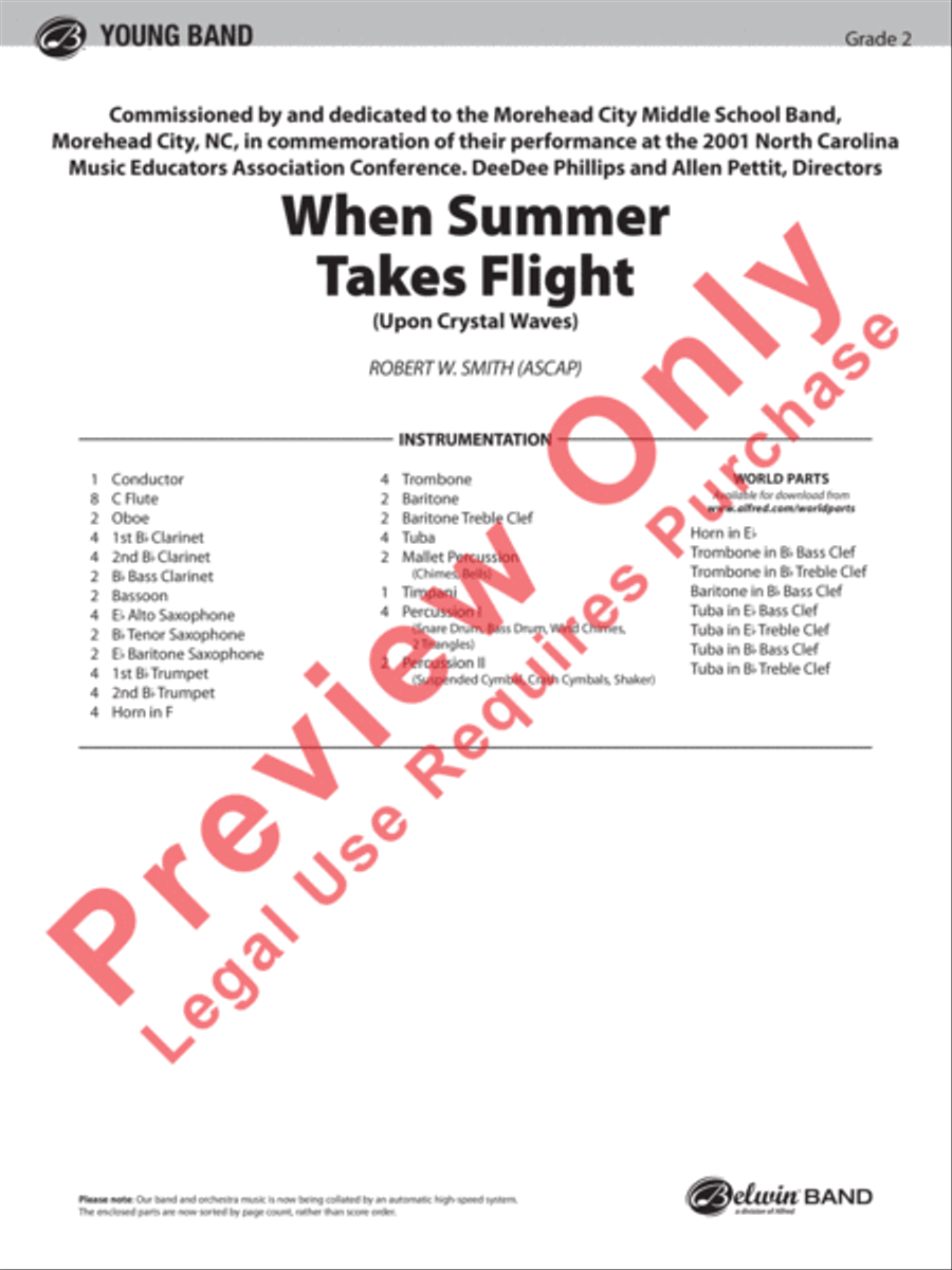 When Summer Takes Flight-cb Concert Band scores gallery preview page 2