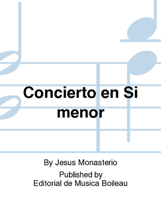 Book cover for Concierto en Si menor