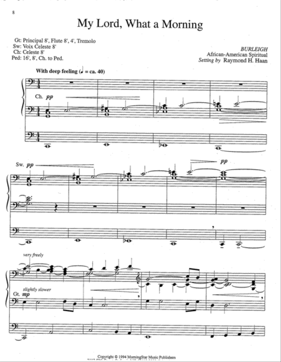 Three Spirituals for Organ Organ Solo scores gallery preview page 3
