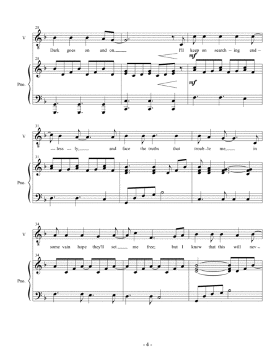 Till the Dark's Afraid of Me Piano scores gallery preview page 4