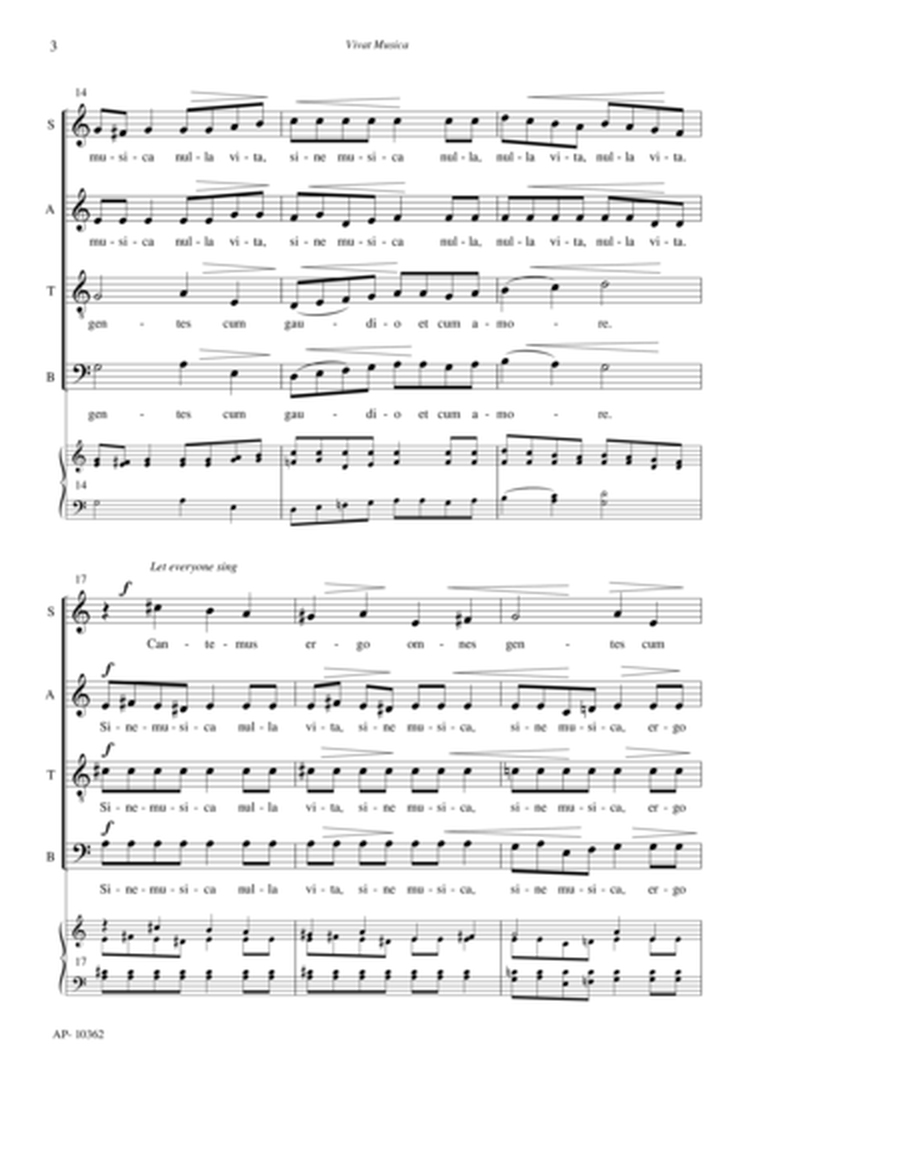 Vivat Musica - SATB choir, a cappella image number null