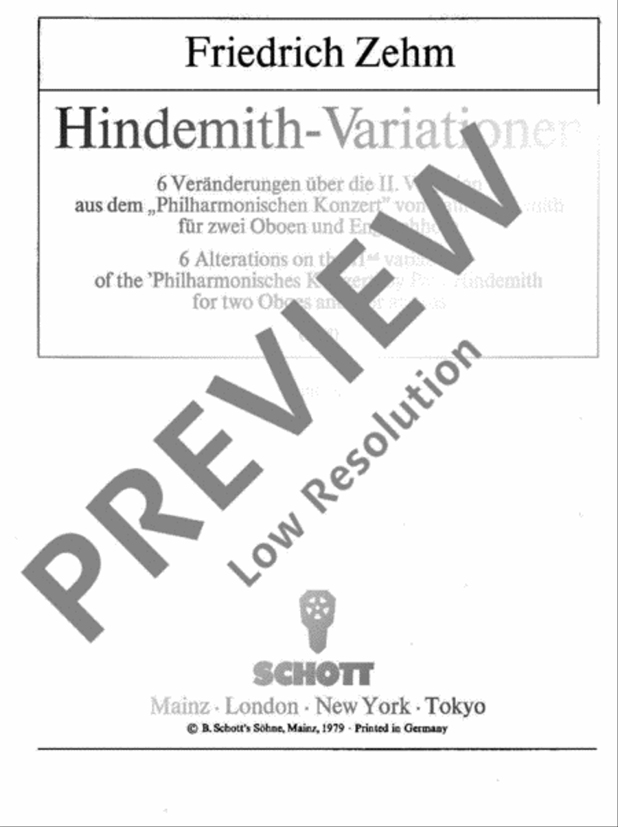 Hindemith Variations English Horn scores gallery preview page 2