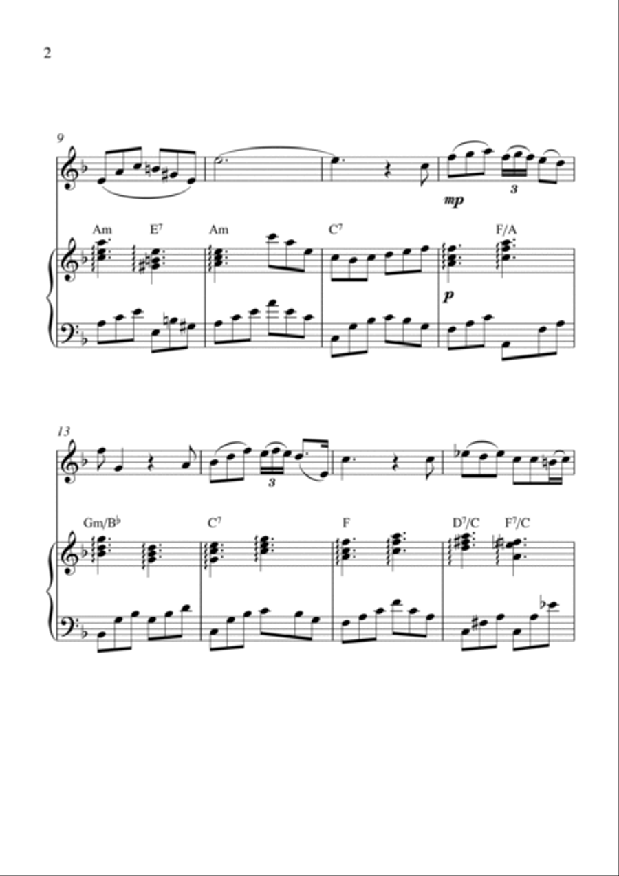 Mattinata (for oboe solo and piano accompaniment) Piano scores gallery preview page 2
